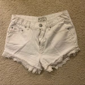 FP Classic White Denim Shorts